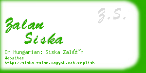 zalan siska business card